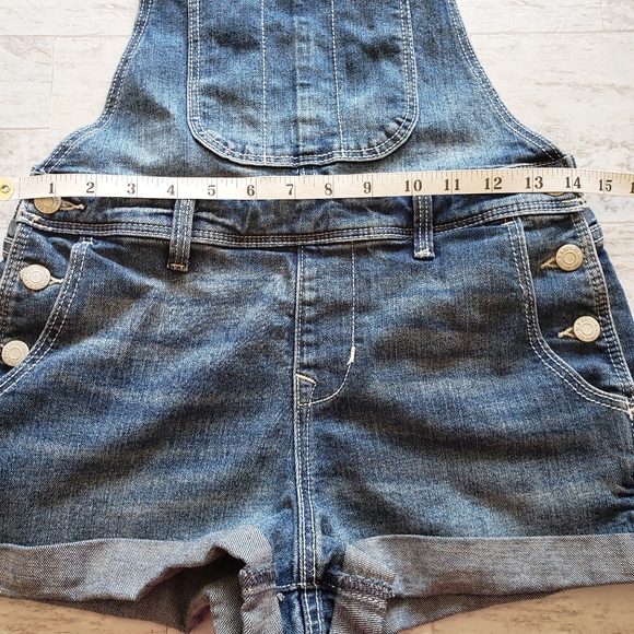 Old Navy Jeans Bib Shorts Size Extra Small - Picture 6 of 7